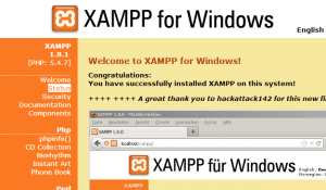 xampp control panel